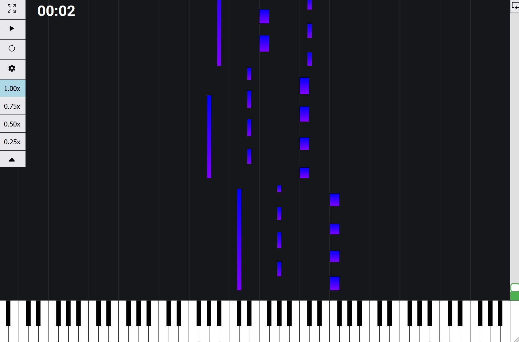 Someone You Loved open in the Melodease piano app, showing the sheet music with the falling-note half view beneath the staff and the speed control set below full tempo